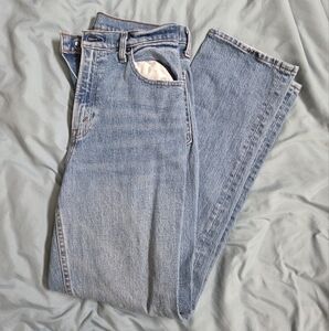 Abercrombie & Fitch Blue 90's Ultra High Rise Straight Leg Jeans